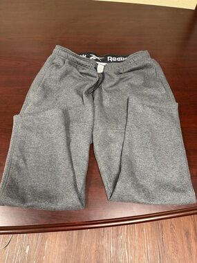 Reebok Gray Athletic Shorts with Drawstring Waistband